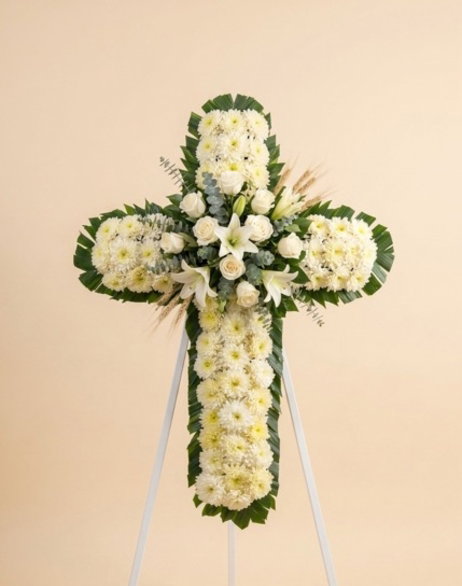 Cruz Fúnebre, arreglo Floral